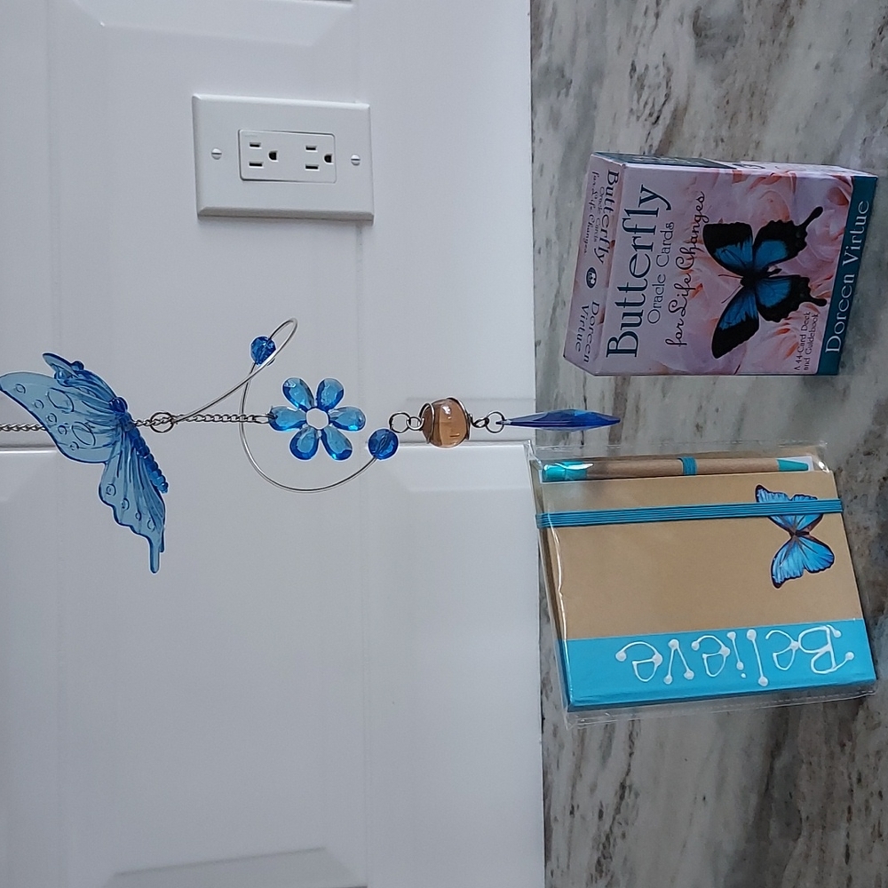Doreen Virtue Butterfly Oracle Cards w/ Butterfly Mobile & Journal - All for $25